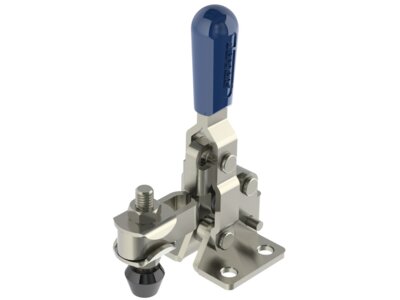 Vertical Toggle Clamp with Flanged Base & Adjustable U-Bar